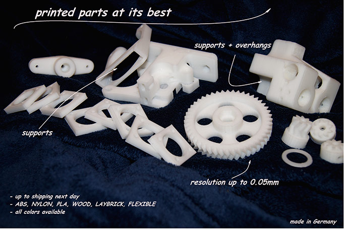 Kunststoffteile aus dem 3D Drucker