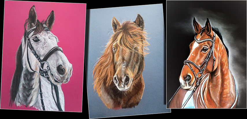 Pferde Gemälde nach Foto