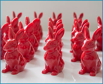 Kleine Maskottchenfiguren