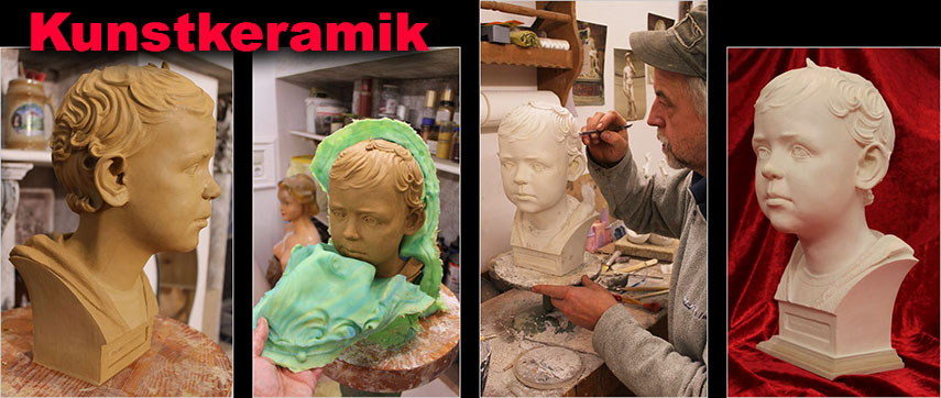 Kunstkeramikbüste herstellen lassen