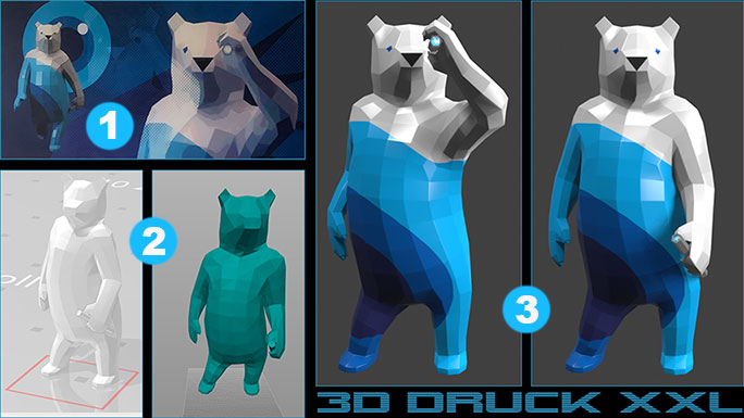 lebensgrosse 3D-Figuren aus dem 3D-Drucker