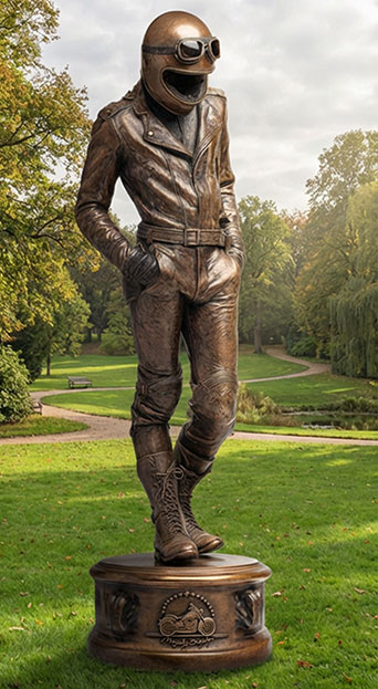 lebensgro&szlig;e Bronzefigur