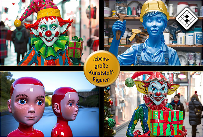 Lebensgroße Kunststoff-Figuren