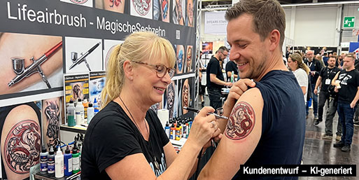 Livebodypainting f&uuml;r Messe und Event