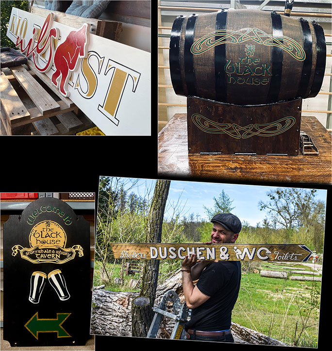 ma&szlig;geschneiderte Beschriftung f&uuml;r Gastronomie