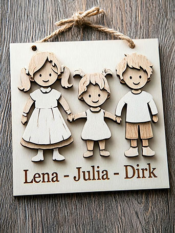 Personalisierte Wand und Türschilder aus Holz
