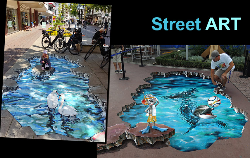 Straßenmalerei 3D